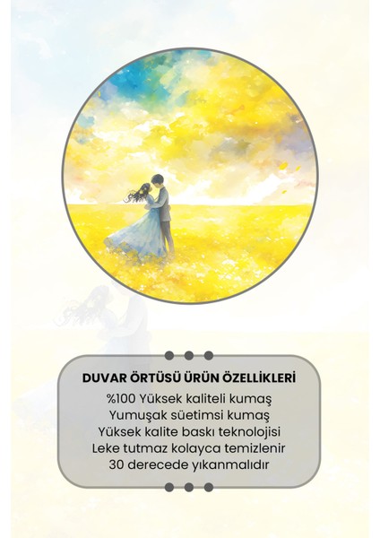 Çiçek Tarlasında Dans Desenli Duvar Halısı Duvar Örtüsü Tapestry Süet Dokulu Kumaş fırsatları