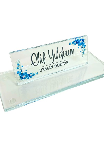 Kişiye Özel Kristal Masa Isimliği Uv Baskılı Cw-3 modelleri