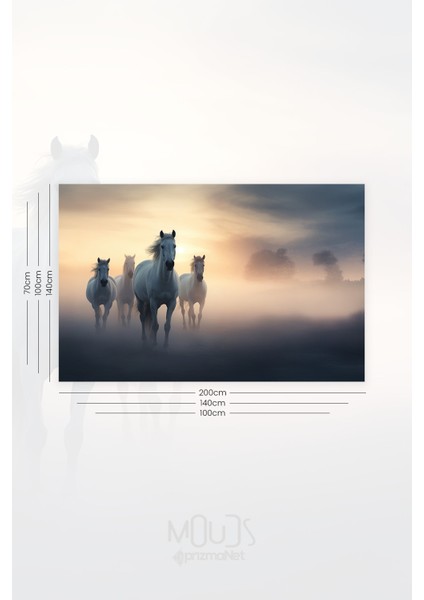 Yılkı Atları Desenli Duvar Halısı Duvar Örtüsü Tapestry Süet Dokulu Kumaş fiyatları