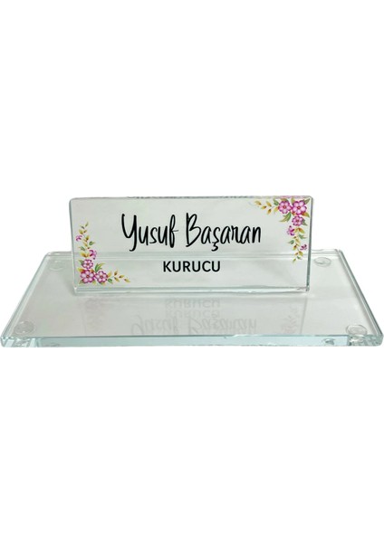 Kişiye Özel Kristal Masa Isimliği Uv Baskılı Ads-03