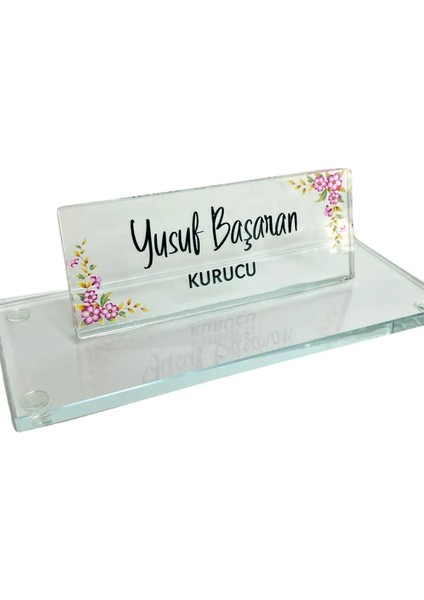 Kişiye Özel Kristal Masa Isimliği Uv Baskılı Ads-03 fiyatları