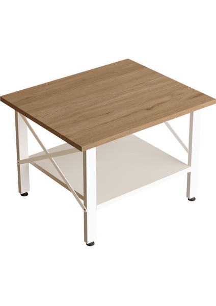 Molena Orta Sehpa Ofis Sehpa Beyaz Metal Ayaklı Sepet-Beyaz Ma6-Sw fırsatları