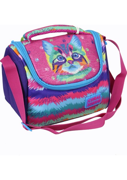 Ch 23477 Renkli Kedi - 3' Lü Okul Çantası Seti - Sırt ve Beslenme Çantası + Kalemlik fırsatları
