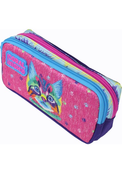 Ch 23477 Renkli Kedi - 3' Lü Okul Çantası Seti - Sırt ve Beslenme Çantası + Kalemlik indirimleri