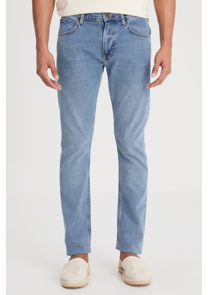Luke Slim Fit Dar Kesim Mavi Erkek Jean Pantolon indirimleri