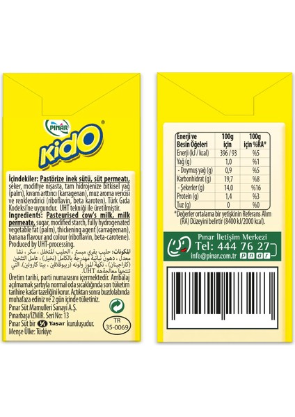 Kido Muzlu Puding 200 ml x 27 Adet modelleri