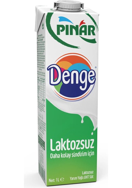 Denge Laktozsuz Süt 1 L x 12 Adet