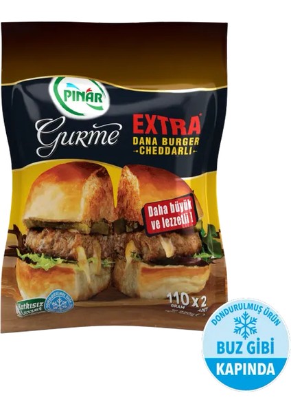 Gurme Extra Cheddarlı Dana Burger 220 G