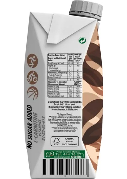 Kahveli Protein Süt 500 ml x 12 Adet modelleri