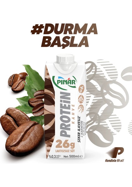 Kahveli Protein Süt 500 ml x 12 Adet