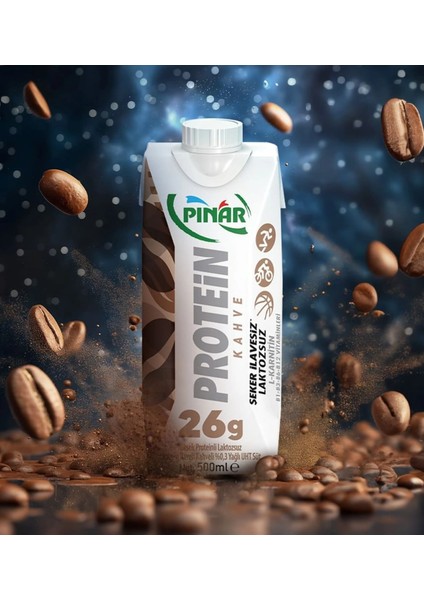 Kahveli Protein Süt 500 ml x 12 Adet