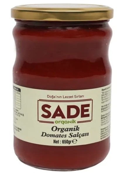 Domates Salçası 650 g – Türkiye Menşeli, Katkısız ve Vitamin-Mineral Açısından Zengin Süzme