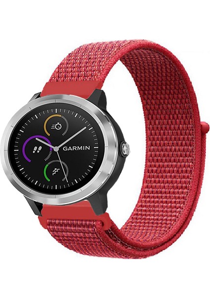 Garmin Vivoactive 3 ile Uyumlu Kordon Cırt Cırtlı Spor Kumaş Kayış