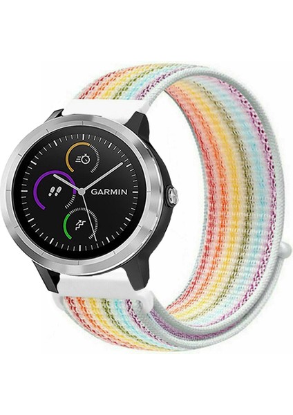 Garmin Vivoactive 3 ile Uyumlu Kordon Cırt Cırtlı Spor Kumaş Kayış
