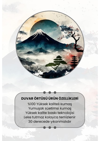 Doğanın Sükuneti Desenli Duvar Halısı Duvar Örtüsü Tapestry Süet Dokulu Kumaş fırsatları