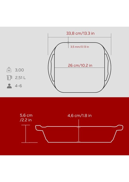 Döküm Kare Kızartma Tavası Döküm Demir Yekpare Çift Kulplu Ölçü 26X26CM.-BORDO indirimleri