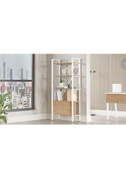 Molena Metal Kitaplık 5 Raflı 170CM Sepet-Beyaz Ma4-Sw fiyatları