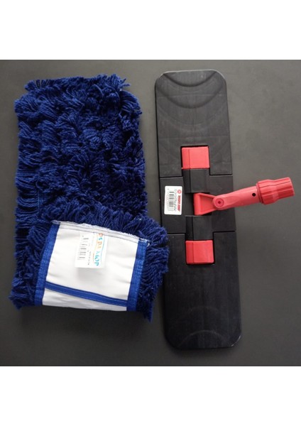 Mop Doba , Aparat Yakto Lüks Orlon Mop ve Çift Tuşlu Plastik Aparat (50 Cm)