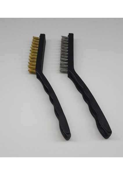 Plastik Saplı 2'li Tel Fırça Seti – Ergonomik, Dayanıklı Pirinç ve Çelik Tel, Siyah, Dış Mekan Temizlik İçin fiyatları