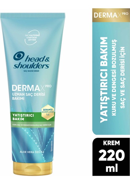 DermaXPRO Yatıştırıcı Saç ve Saç Derisi Bakım Kremi Aloe Vera Özü ve Seramid ile 220ml