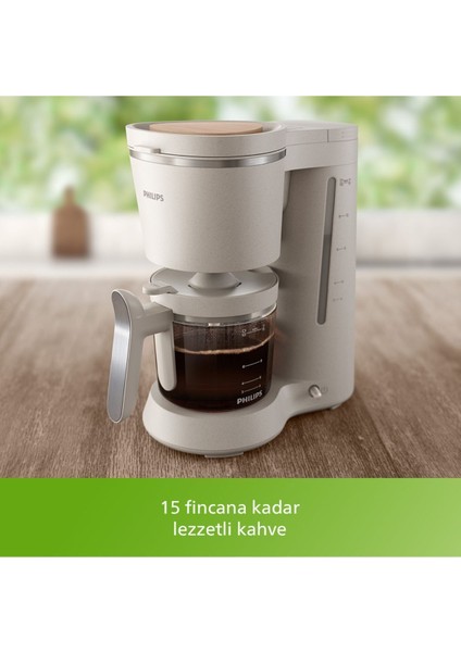 ECO Conscious Edition Filtre Kahve Makinesi 1,2 L, 15 Fincan Kapasiteli, Otomatik Kapanma ve Cam Sürahi fırsatları