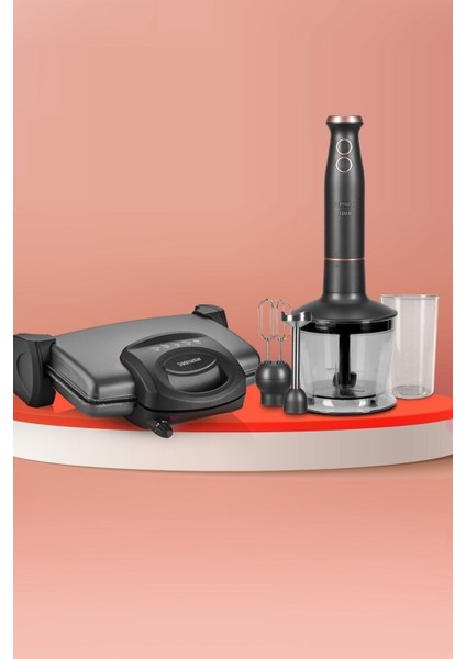 Megaline Antrasit 32 Parça Elektrikli Mutfak Çeyiz Seti – Yeni Evliler için Avantajlı Paket