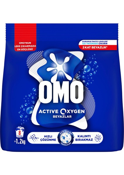 Active Oxygen Beyaz Çamaşırlar İçin Toz Deterjanı 1.2 KG fiyatları