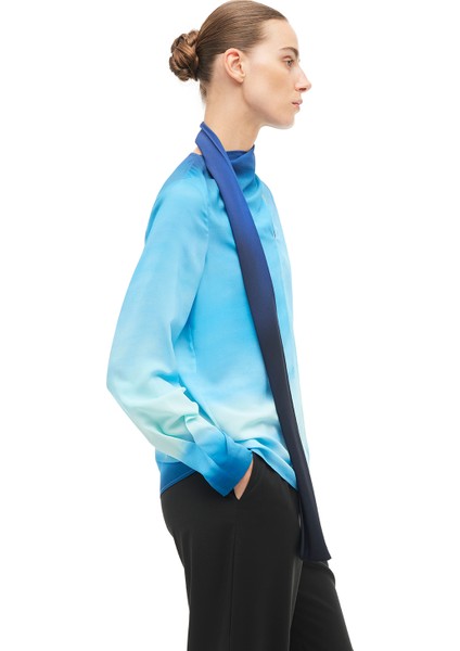 Çok Renkli Şal Yaka Degrade Bluz fiyatları