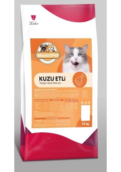 Kuzu Etli Kedi Maması 15 kg