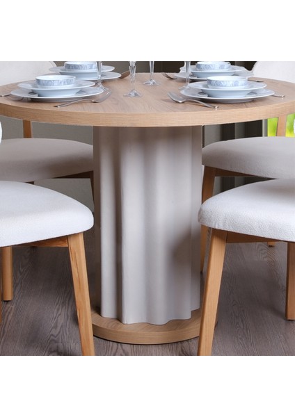 Lento Little Yuvarlak 4 Sandalyeli Mutfak Masa Takımı fiyatları