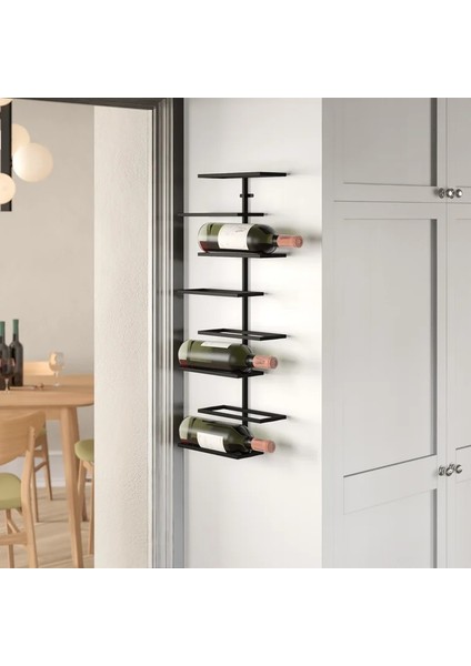 DEVİNDEKOR Duvara Monte 8 Katlı Şarap Rafı Metal Şaraplık fiyatları