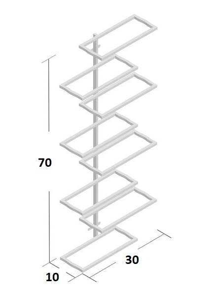 DEVİNDEKOR Duvara Monte 8 Katlı Şarap Rafı Metal Şaraplık fırsatları
