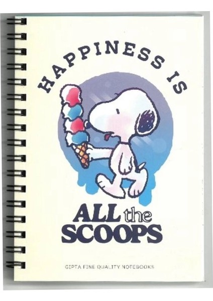 Gıpta Snoopy Lisanslı Not Defteri - Çizgili 80 Yp.