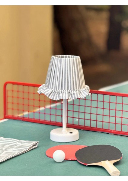 Ace Gri Çizgili Kablosuz Şarjlı Masa Lambası - Alt Uzun Beyaz fiyatları