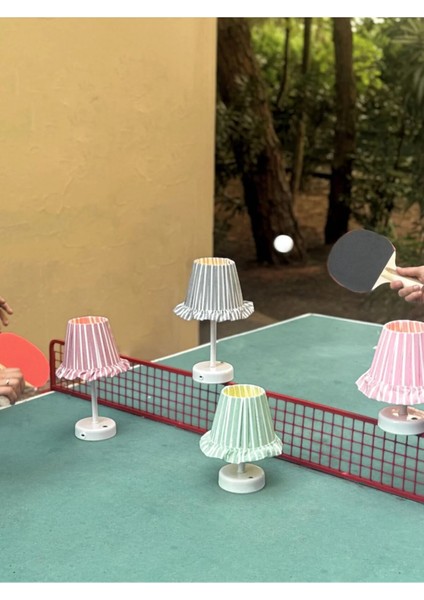 Ace Gri Çizgili Kablosuz Şarjlı Masa Lambası - Alt Uzun Beyaz modelleri