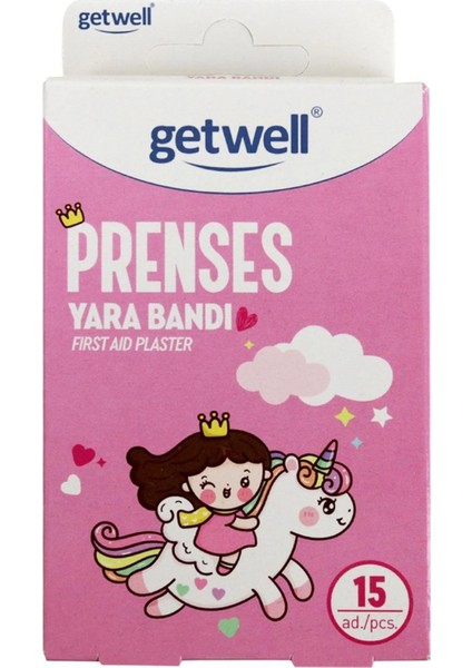 Unicorn ve Prenses Desenli Yara Bandı Seti - 15 Adet