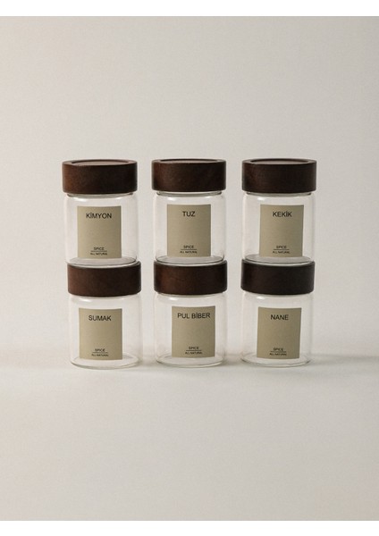 Carle 6'lı Akasya Baharatlık Seti (240 Ml)