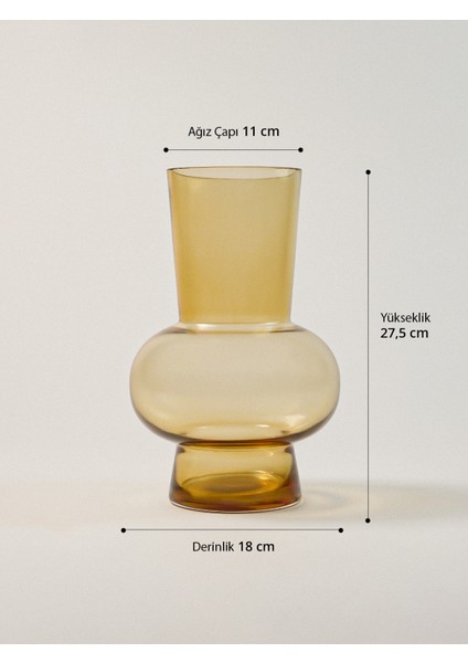 Evora Amber Cam Vazo