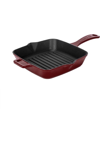 Döküm Kare Izgara Tava Döküm Demir Yekpare Saplı Ölçü 20X20CM.-BORDO fiyatları