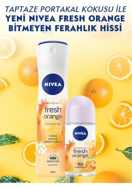 Fresh Orange Unisex Sprey Deodorant 150 ml – Portakal Esanslı, 48 Saat Etkili Ter ve Koku Koruması modelleri