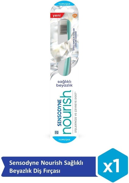 Nourish Sağlıklı Beyazlık Diş Fırçası – Yumuşak Kıllı, Leke Giderici ve Çevre Dostu, 1 Adet fiyatları