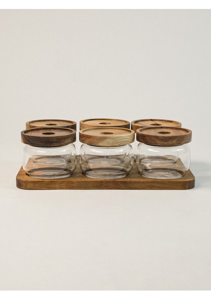 Avena Akasya Standlı Kapaklı Kase Seti 7 Parça