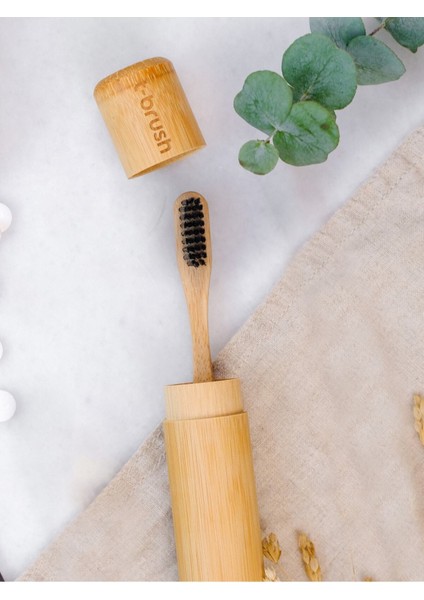 %100 Geri Dönüşümlü Bambu Silindirik Diş Fırçası Saklama Kabı – Tek Parça, Unisex, Yerli Üretim modelleri