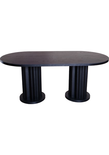Dark Yuvarlak Büyük 4 Sandalyeli Mutfak Masa Takımı modelleri