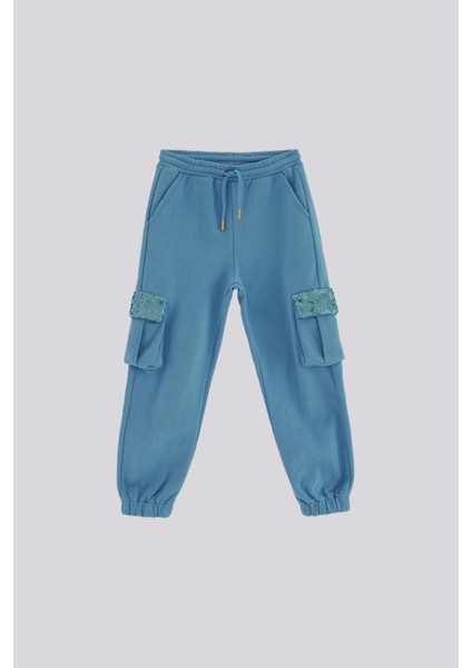 Bg Store Kız Çocuk Mavi Eşofman Altı