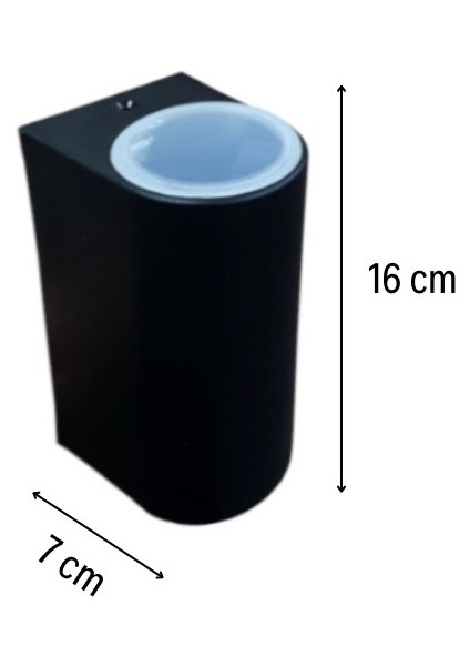 7W GU10 2 Adet Günışığı Ampul Dahil Siyah Mira Çift Yönlü Abs Plastik Aydınlatma Apliği 13645 modelleri