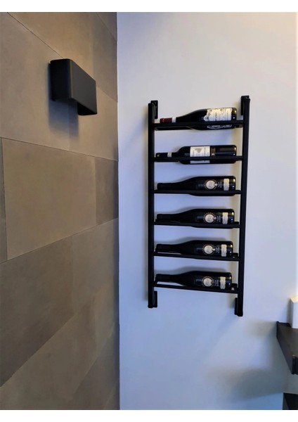 Duvara Monte 6 Katlı Şarap Rafı Metal Şaraplık fiyatları