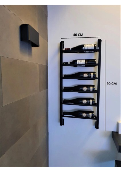 Duvara Monte 6 Katlı Şarap Rafı Metal Şaraplık fırsatları