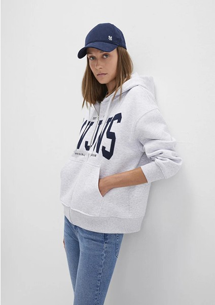 Kadın Açık Gri M1S10421-80196 Fermuarlı Sweatshirt