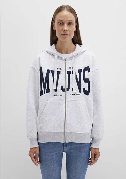 Kadın Açık Gri M1S10421-80196 Fermuarlı Sweatshirt fiyatları